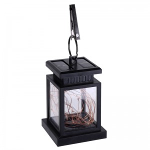 โคมไฟพลังงานแสงอาทิตย์กระพริบตา LED เทียนพลังงานแสงอาทิตย์แสงกลางแจ้งสวนทองแดงแสงสีเหลืองลานร่มต้นไม้แขวน